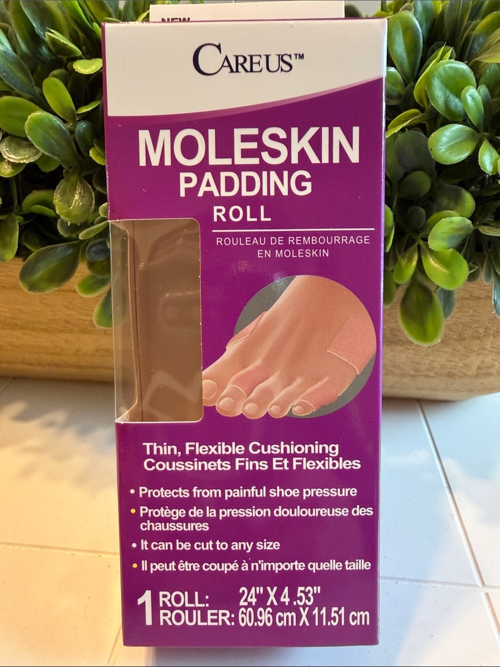 Moleskin Padding Roll - Pink Cushioning for Foot Care